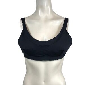 prAna Womens Black Scoop Neck Adjustable Strap Bikini Swim Top Size Large